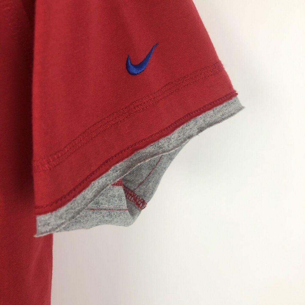 Nike Philadelphia Phillies Henley Shirt Mens Large Sewn Logo Short Sleeve Jersey - Picture 3 of 12